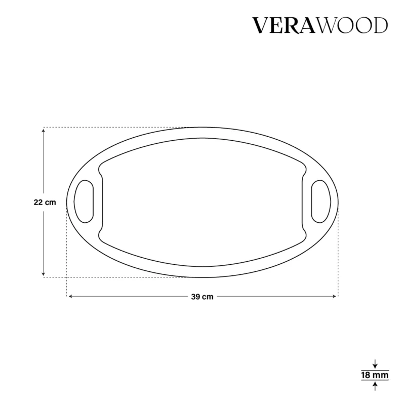 Ahşap Tepsi Oval Set (3’lü Set)