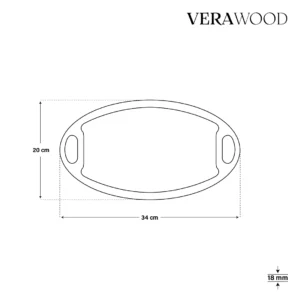 Ahşap Tepsi Oval Set (3’lü Set)
