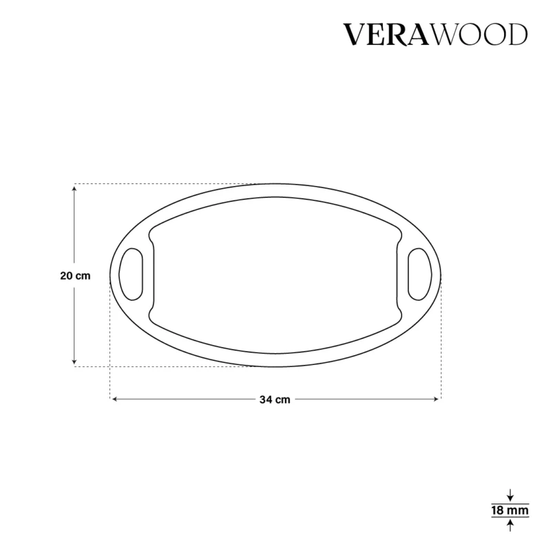 Ahşap Tepsi Oval Set (3’lü Set)