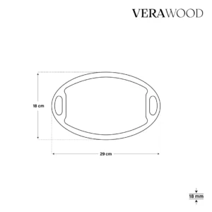 Ahşap Tepsi Oval Mini