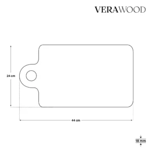 Ahşap Kesme Tahtası Köşeli Büyük Boy
