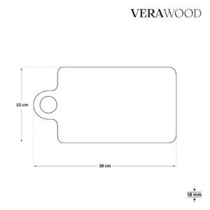 Ahşap Kesme Tahtası Köşeli Orta Boy