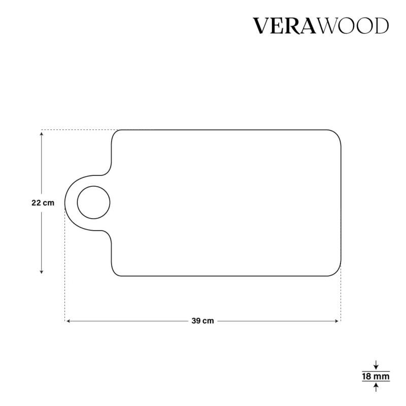 Ahşap Kesme Tahtası Köşeli Orta Boy