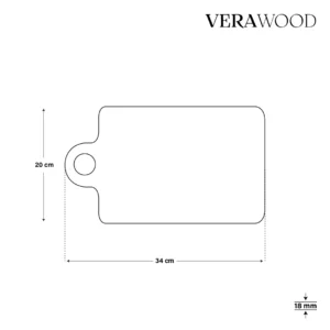 Ahşap Kesme Tahtası Köşeli Küçük Boy