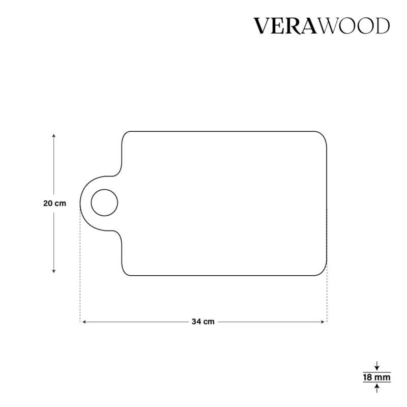 Ahşap Kesme Tahtası Köşeli Küçük Boy