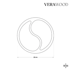 Yin Yang (3’lü Set) Ahşap Sunum Tabağı