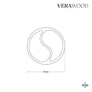 Yin Yang (3’lü Set) Ahşap Sunum Tabağı