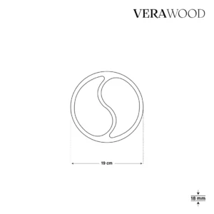 Yin Yang (3’lü Set) Ahşap Sunum Tabağı