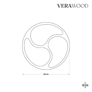 3’lü Sarmal (2'li Set) Ahşap Sunum Tabağı