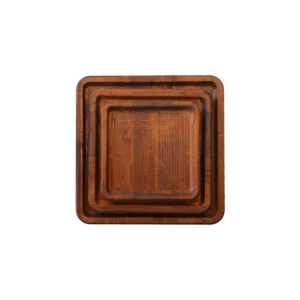 Kare (3’lü Set) Ahşap Sunum Tabağı