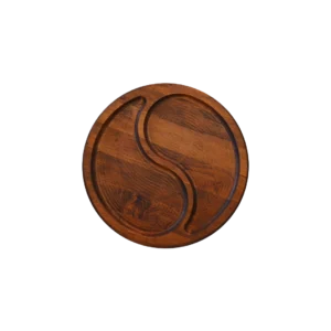 Yin Yang Büyük Boy Ahşap Sunum Tabağı