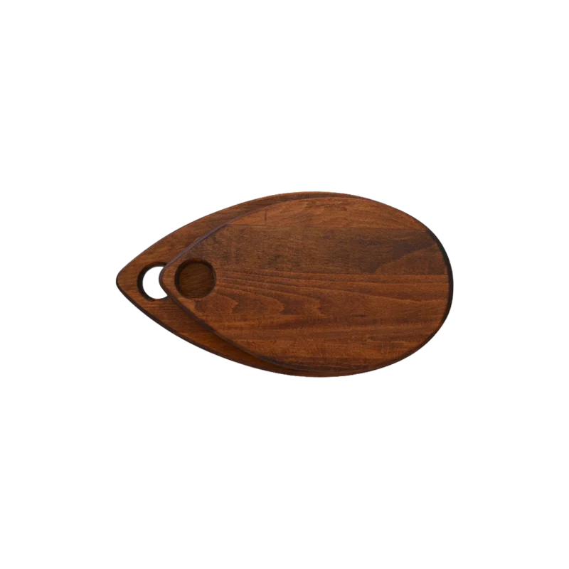 Ahşap Kesme Tahtası Su Damlası (2’li Set)