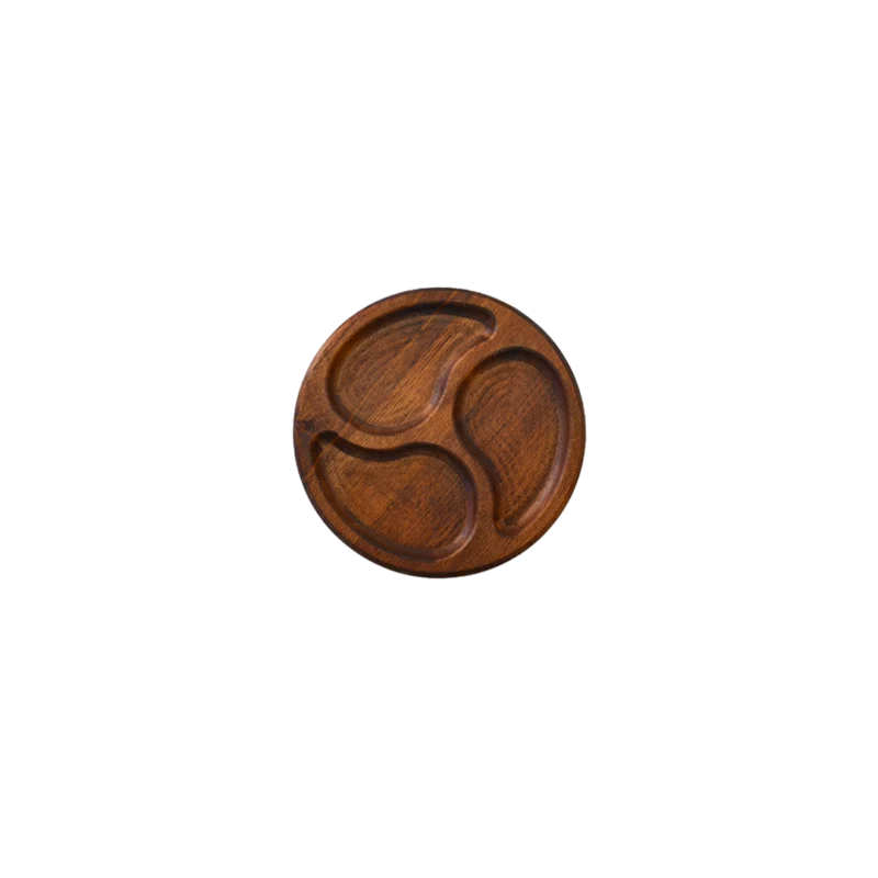 3’lü Sarmal Küçük Ahşap Sunum Tabağı