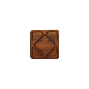 Kare İçi Kare Ahşap Sunum Tabağı