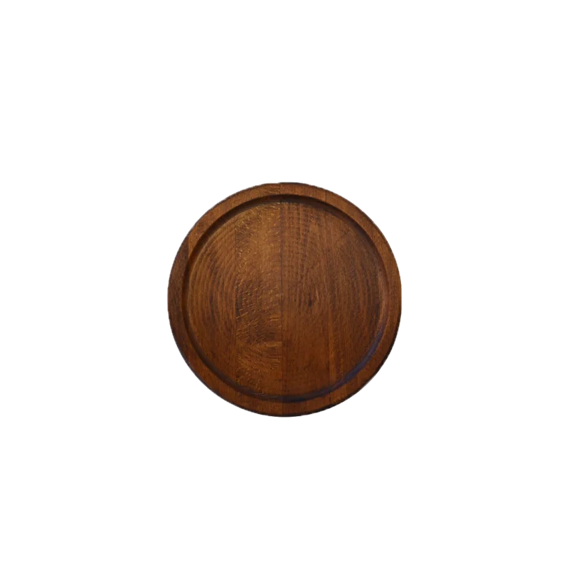 Yuvarlak Orta Boy Ahşap Sunum Tabağı