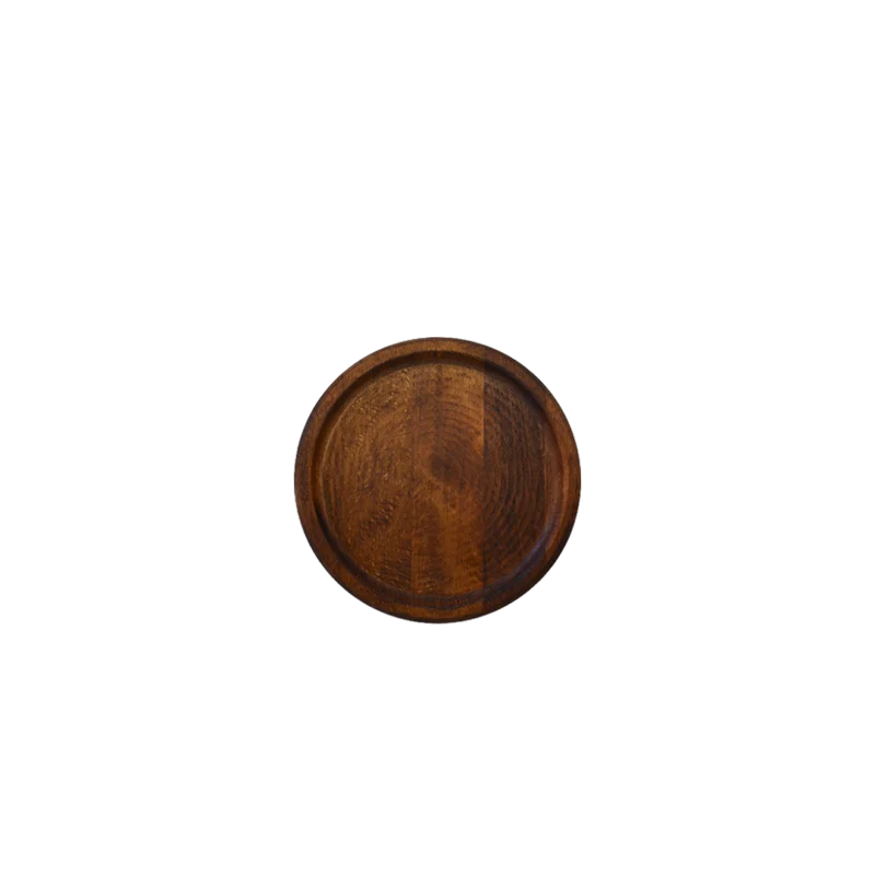 Yuvarlak Küçük Boy Ahşap Sunum Tabağı