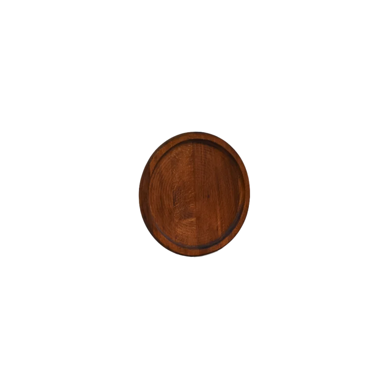 Yuvarlak Orta Boy Ahşap Sunum Tabağı