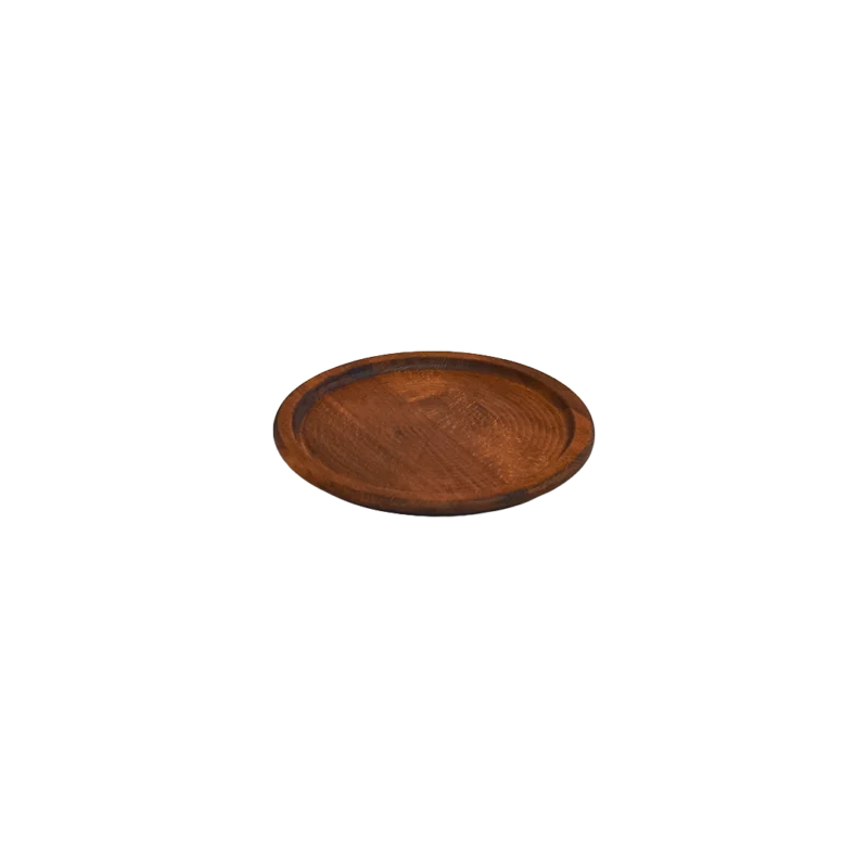 Yuvarlak Orta Boy Ahşap Sunum Tabağı