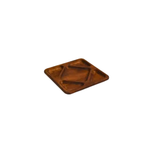 Kare İçi Kare Ahşap Sunum Tabağı