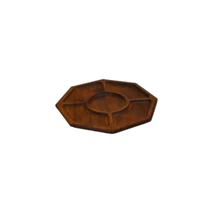 Sekizgen Kesim Ahşap Sunum Tabağı