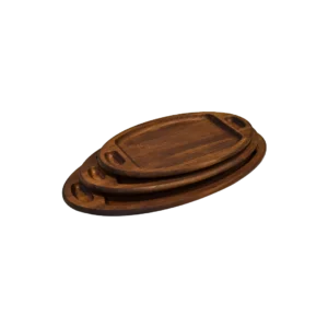 Ahşap Tepsi Oval Set (3’lü Set)