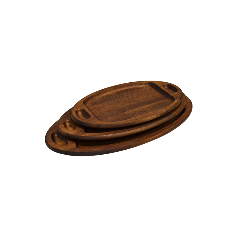 Ahşap Tepsi Oval Set (3’lü Set)