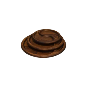 Yin Yang (3’lü Set) Ahşap Sunum Tabağı