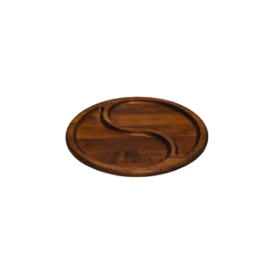 Yin Yang Büyük Boy Ahşap Sunum Tabağı