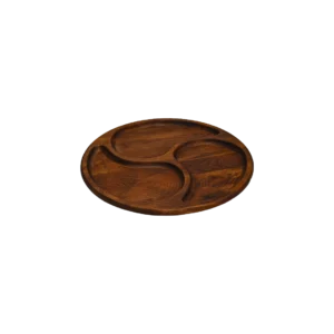 3’lü Sarmal Büyük Ahşap Sunum Tabağı