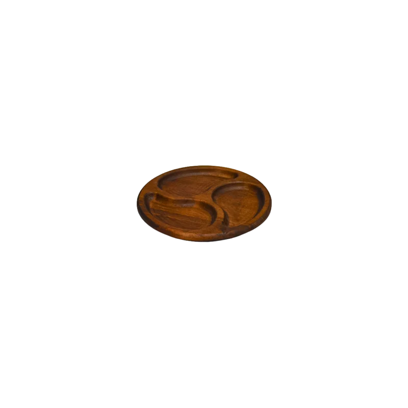 3’lü Sarmal Küçük Ahşap Sunum Tabağı