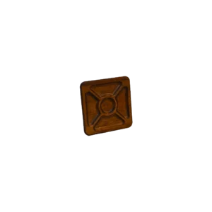 Ortası Yuvarlak Kare Küçük Boy Ahşap Sunum Tabağı