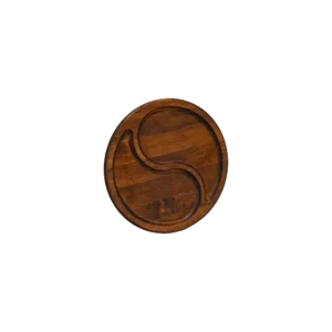 Yin Yang Büyük Boy Ahşap Sunum Tabağı