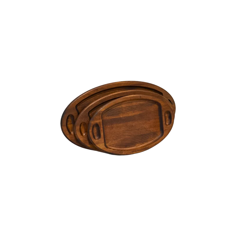 Ahşap Tepsi Oval Set (3’lü Set)