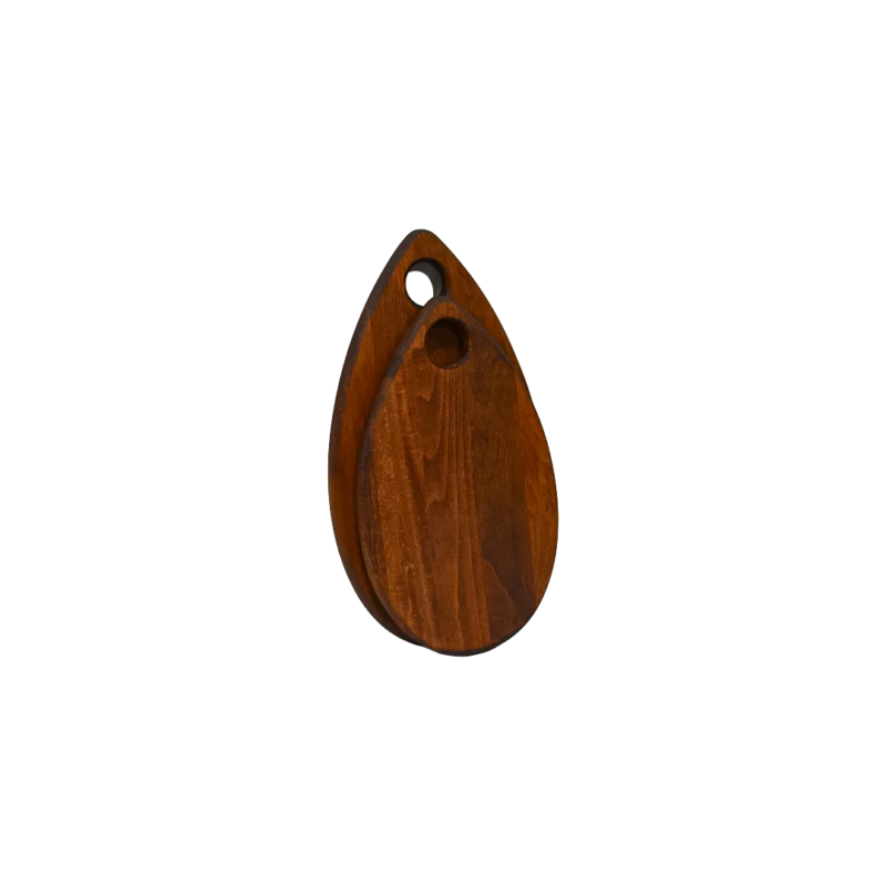 Ahşap Kesme Tahtası Su Damlası (2’li Set)