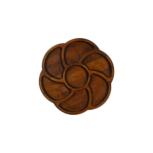 Çiçek Kesim Ahşap Sunum Tabağı