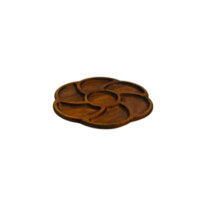 Çiçek Kesim Ahşap Sunum Tabağı