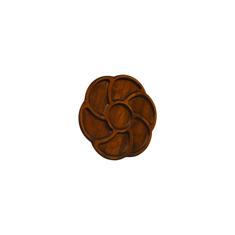 Çiçek Kesim Ahşap Sunum Tabağı