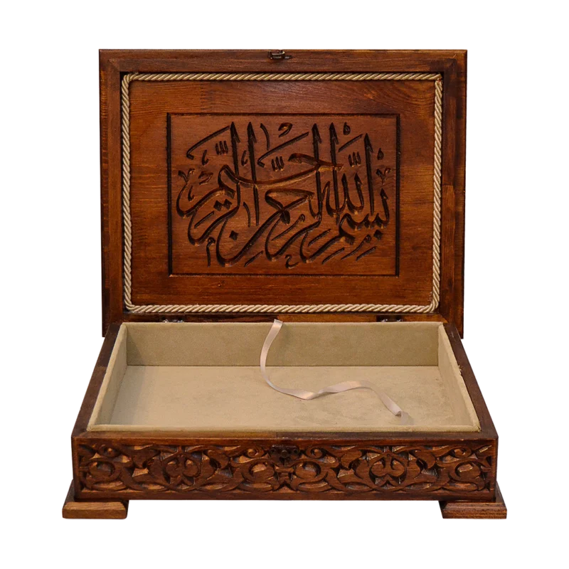 Dekoratif Ahşap Kuran Kutusu Büyük Boy