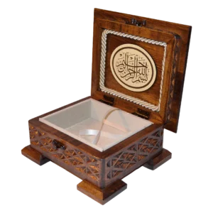 Dekoratif Ahşap Kuran Kutusu Cep Boy