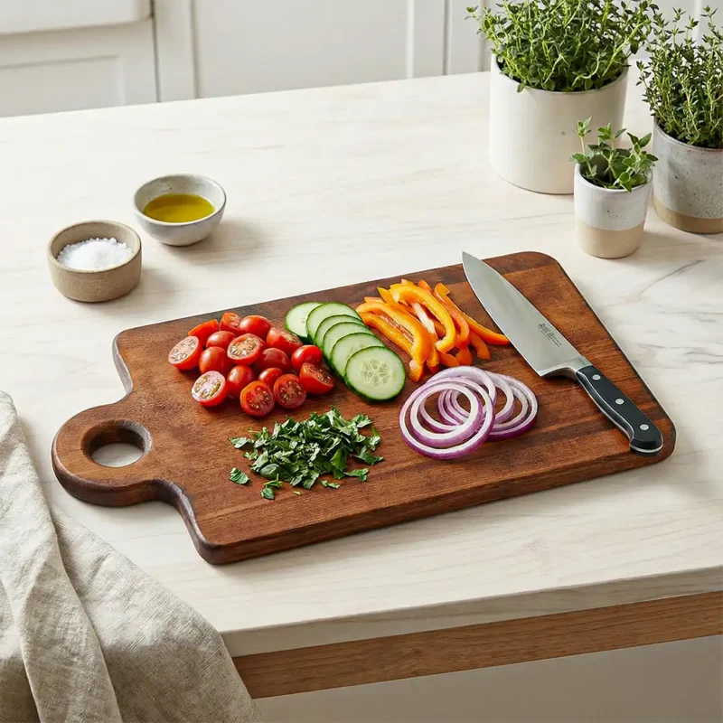 Ahşap Kesme Tahtası Köşeli Büyük Boy