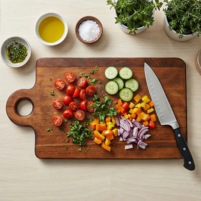 Ahşap Kesme Tahtası Köşeli Orta Boy