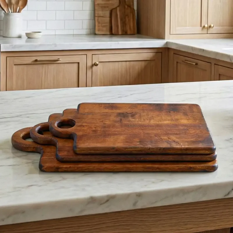 Ahşap Kesme Tahtası Köşeli Set (3’lü Set)