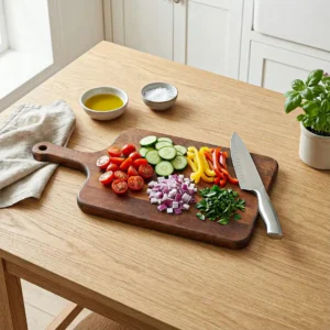 Ahşap Kesme Tahtası Kulplu Küçük Boy