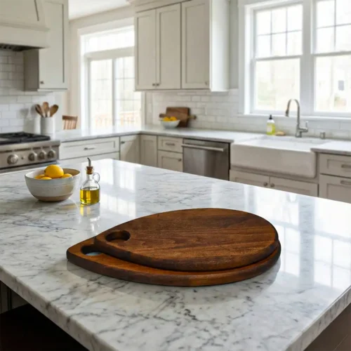 Ahşap Kesme Tahtası Su Damlası (2’li Set)