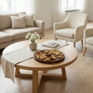 Yin Yang Büyük Boy Ahşap Sunum Tabağı