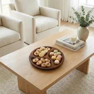 3’lü Sarmal Küçük Ahşap Sunum Tabağı