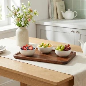 Ahşap Tepsi Köşeli Orta Boy