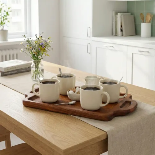 at02-b Ahşap Tepsi Kulplu Orta Boy