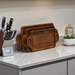 Ahşap Tepsi Kulplu Set (3’lü Set)