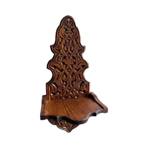 Dekoratif Ahşap Şamdanlık Rafı Orta Boy